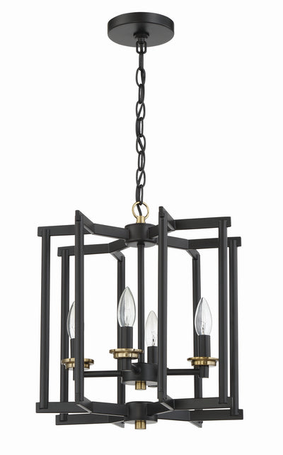 Craftmade - 56934-FBSB - Four Light Foyer Pendant - Avante Grand - Flat Black/Satin Brass