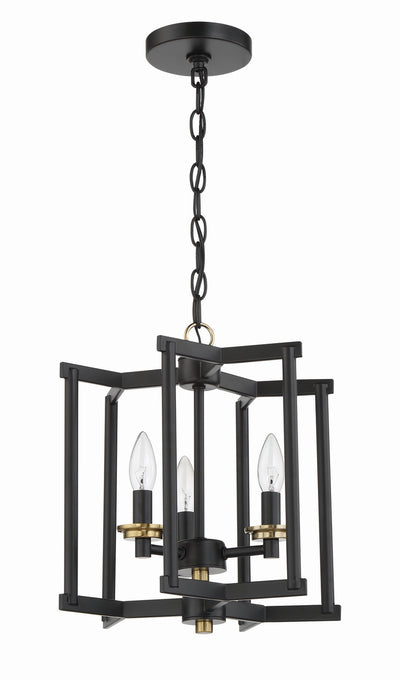 Craftmade - 56953-FBSB - Three Light Convertible Semi Flush/Pendant - Avante Grand - Flat Black/Satin Brass