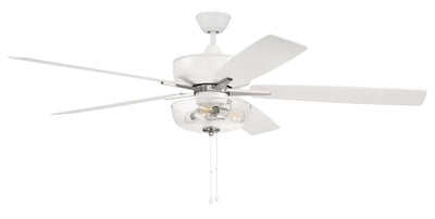 Craftmade - S101WPLN5-60WWOK - 60``Ceiling Fan - Super Pro fan - White / Polished Nickel