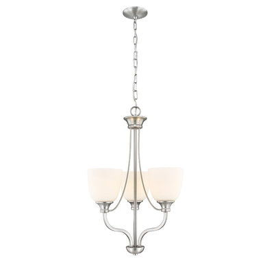 Millennium - 492003-BN - Three Light Chandelier - Alberta - Brushed Nickel