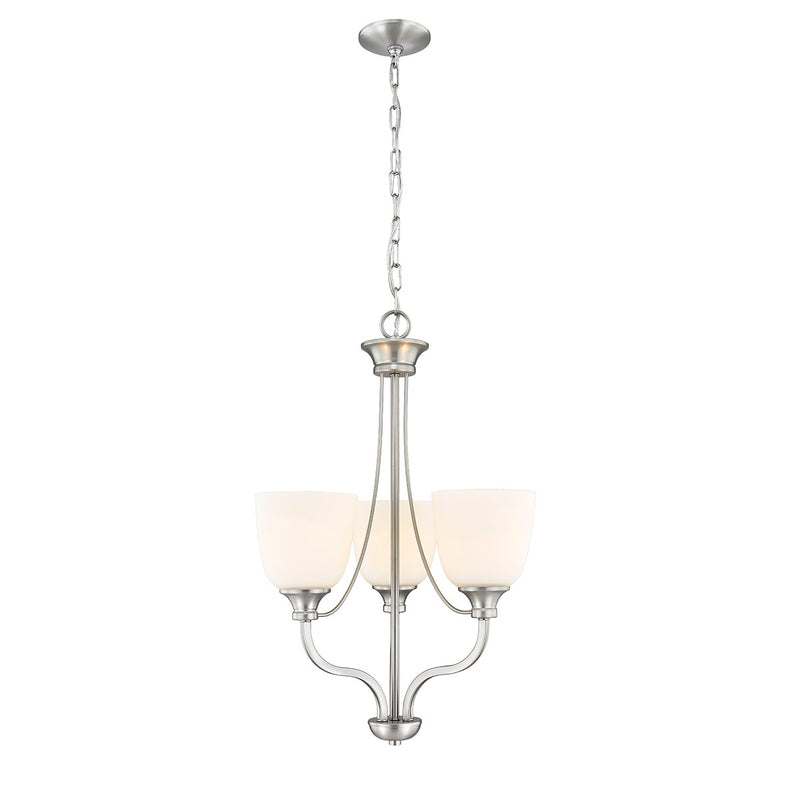 Millennium - 492003-BN - Three Light Chandelier - Alberta - Brushed Nickel