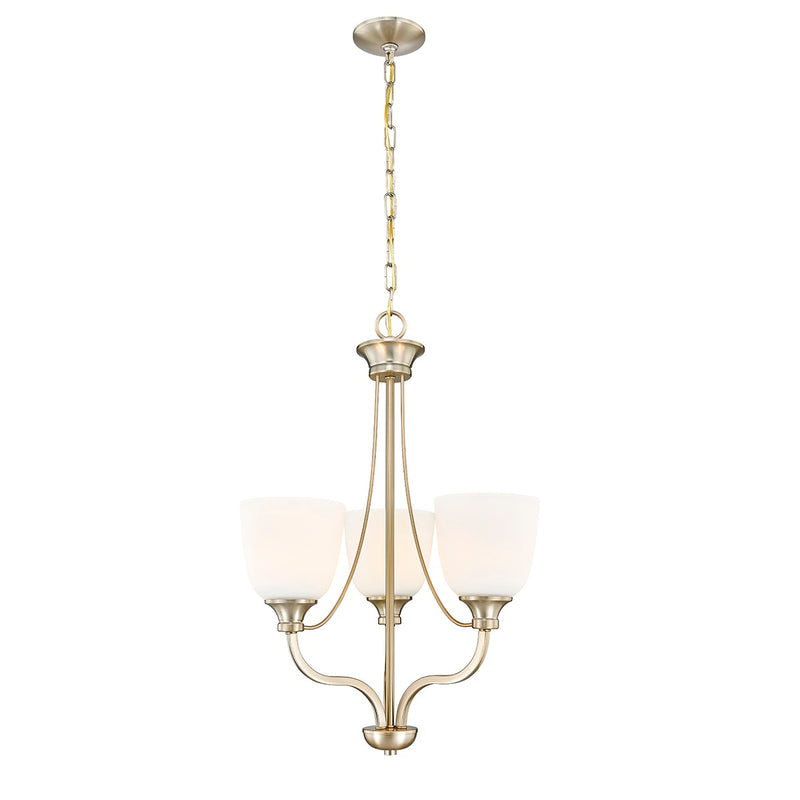 Millennium - 492003-MG - Three Light Chandelier - Alberta - Modern Gold