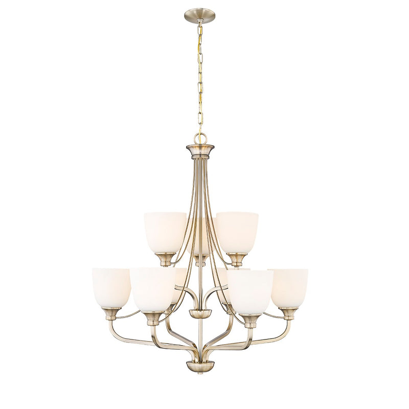 Millennium - 492009-MG - Nine Light Chandelier - Alberta - Modern Gold