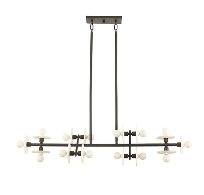 Savoy House - 1-1591-14-50 - 14 Light Linear Chandelier - Amani - Black Cashmere