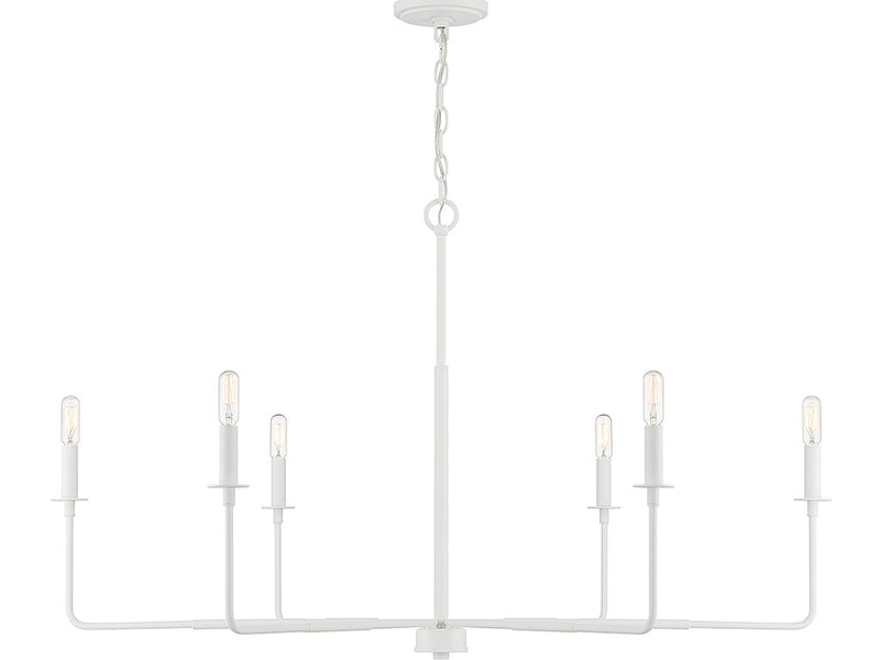 Savoy House - 1-2221-6-83 - Six Light Chandelier - Salerno - Bisque White