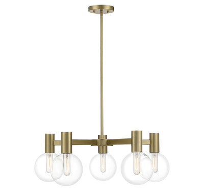 Savoy House - 1-3073-5-322 - Five Light Chandelier - Wright - Warm Brass