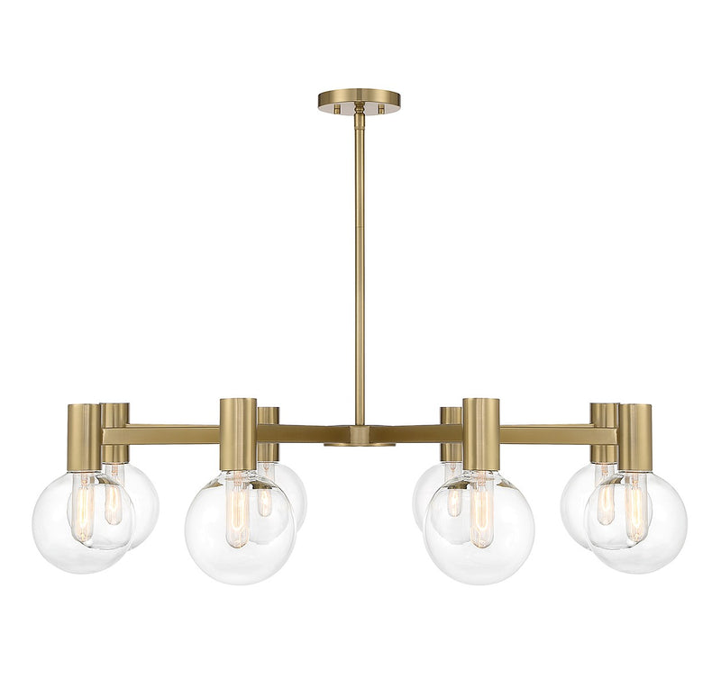 Savoy House - 1-3074-8-322 - Eight Light Chandelier - Wright - Warm Brass