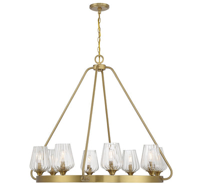 Savoy House - 1-3392-4-322 - Four Light Chandelier - Carlton - Warm Brass