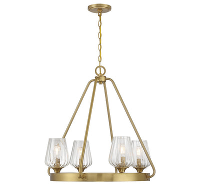 Savoy House - 1-3394-8-322 - Eight Light Chandelier - Carlton - Warm Brass