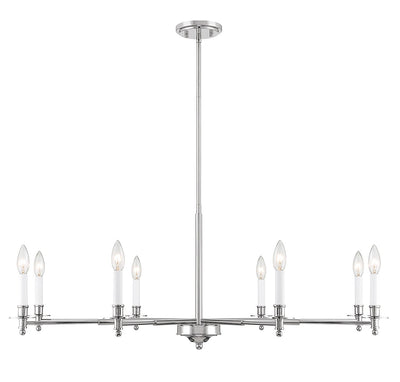 Savoy House - 1-4412-8-109 - Eight Light Chandelier - Jasmine - Polished Nickel