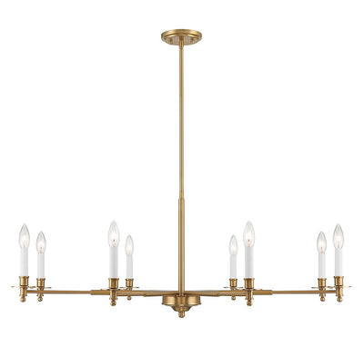 Savoy House - 1-4412-8-322 - Eight Light Chandelier - Jasmine - Warm Brass