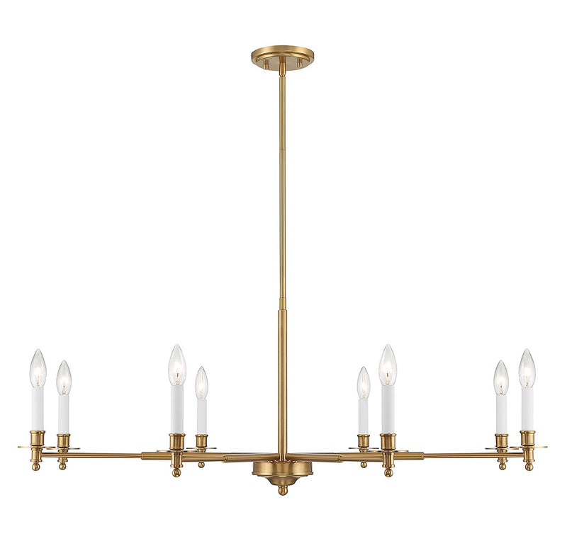 Savoy House - 1-4412-8-322 - Eight Light Chandelier - Jasmine - Warm Brass