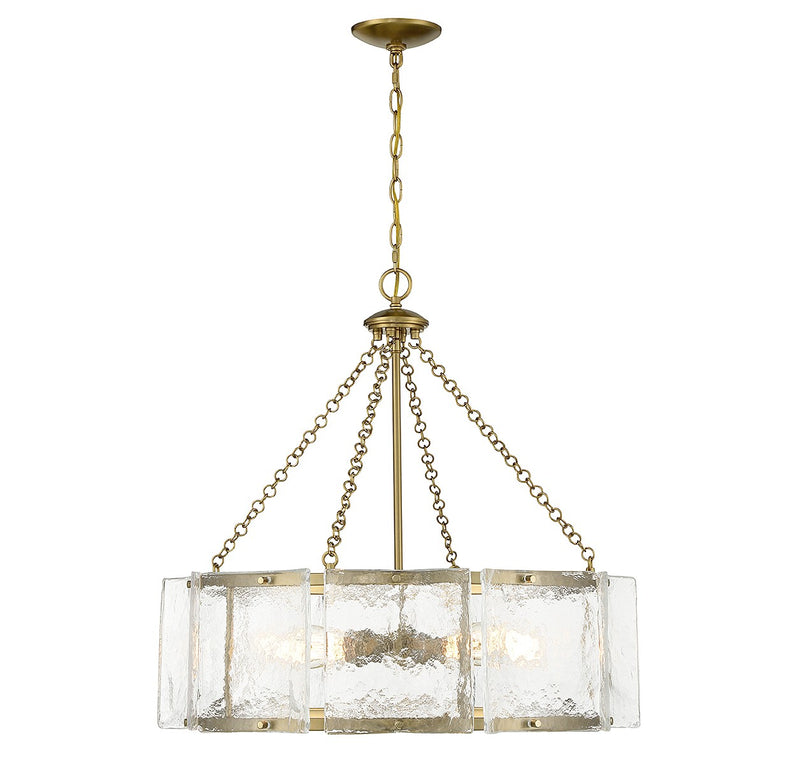 Savoy House - 1-8200-5-322 - Five Light Pendant - Genry - Warm Brass