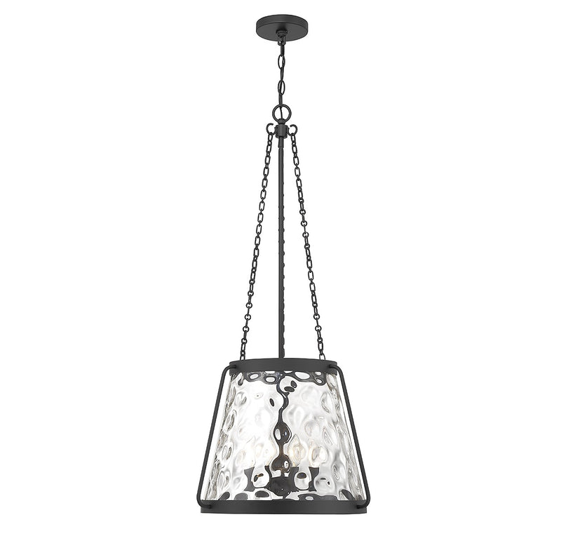 Savoy House - 7-1804-4-89 - Four Light Pendant - Crawford - Matte Black