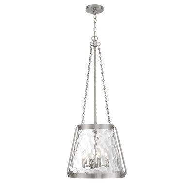 Savoy House - 7-1804-4-SN - Four Light Pendant - Crawford - Satin Nickel