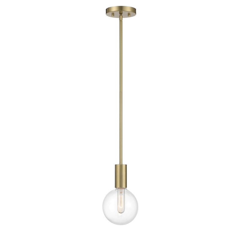 Savoy House - 7-3075-1-322 - One Light Mini Pendant - Wright - Warm Brass