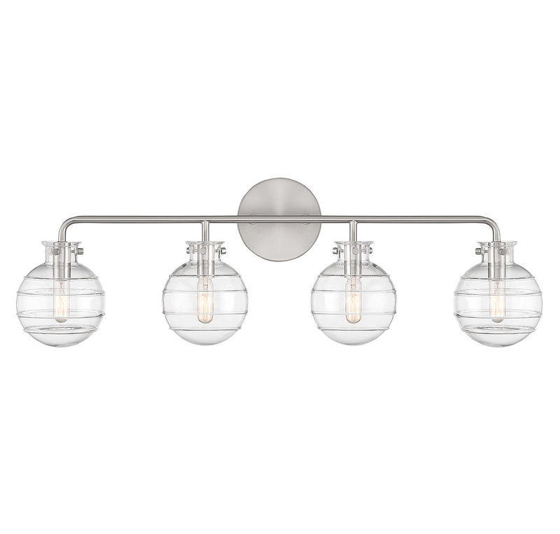 Savoy House - 8-4300-4-SN - Four Light Bathroom Vanity - Mason - Satin Nickel