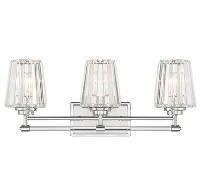 Savoy House - 8-6001-3-109 - Three Light Bathroom Vanity - Garnet - Polished Nickel
