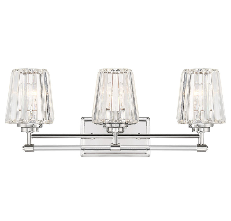 Savoy House - 8-6001-3-109 - Three Light Bathroom Vanity - Garnet - Polished Nickel