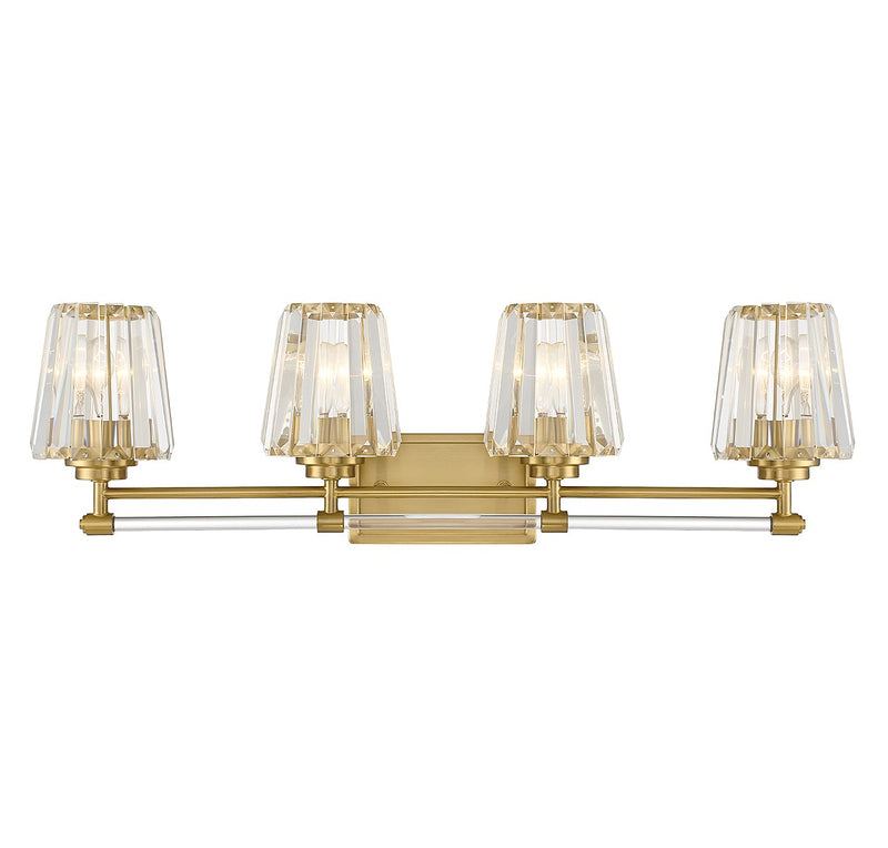 Savoy House - 8-6001-4-322 - Four Light Bathroom Vanity - Garnet - Warm Brass