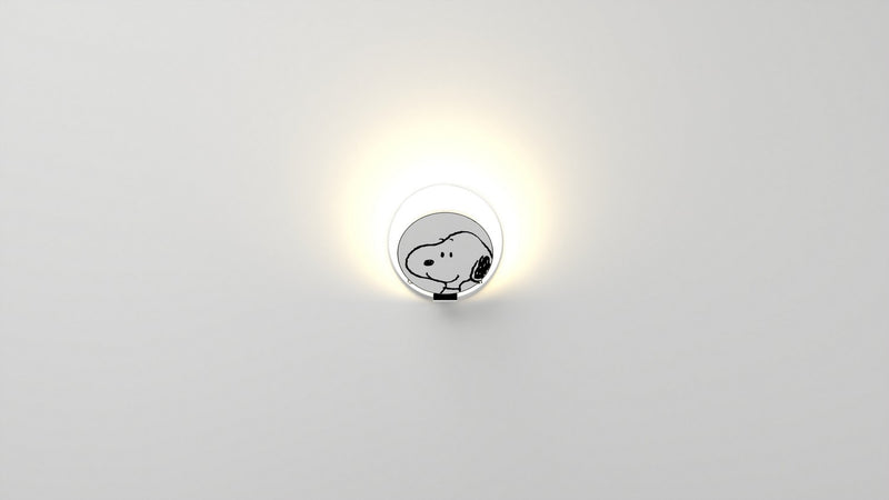 Koncept - GRW-S-CRM-SN1-HW - LED Wall Sconce - Gravy - Chrome body, Snoopy face plates