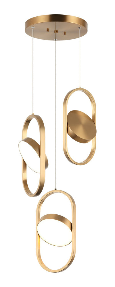 Matteo Lighting - C32303AG - LED Pendant - Kennedy - Aged Gold Brass