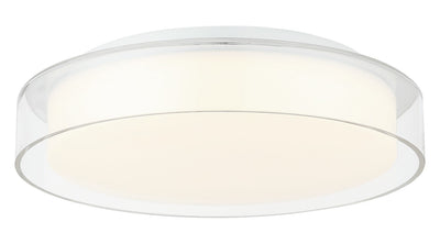 Matteo Lighting - M14614WHCL - LED Flush Mount - Callum - White / Clear