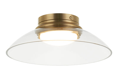 Matteo Lighting - M16401AGCL - LED Flush Mount - Luna - Aged Gold Brass