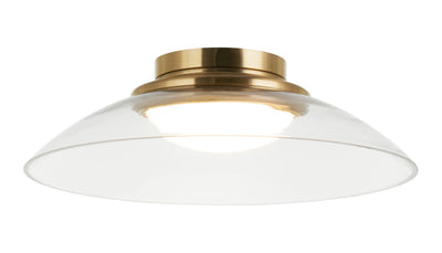 Matteo Lighting - M16411AGCL - LED Flush Mount - Luna - Aged Gold Brass