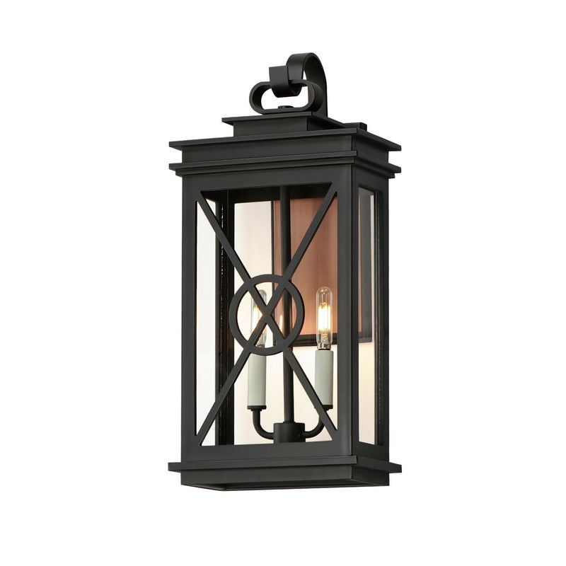 Maxim - 40806CLACPBK - Two Light Outdoor Wall Sconce - Yorktown VX - Black/Aged Copper
