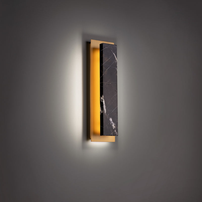 Modern Forms - WS-48318-BK/AB - LED Wall Sconce - Zurich - Black & Aged Brass