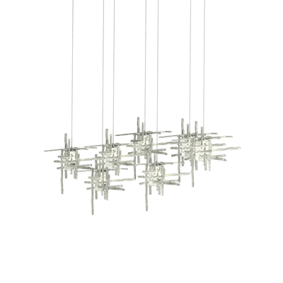 Tura 7-Light Seeded Glass Rectangular Pendant