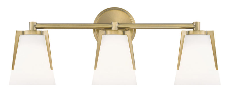 Norwell Lighting - 2503-AN-MO - Three Light Bath - Allure - Antique Brass