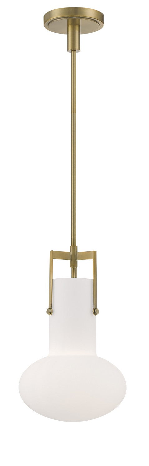 Norwell Lighting - 4641-AN-MO - One Light Pendant - Izel - Antique Brass