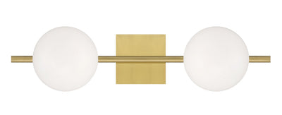 Norwell Lighting - 9682-SB-OP - Two Light Wall Sconce - Perch - Satin Brass