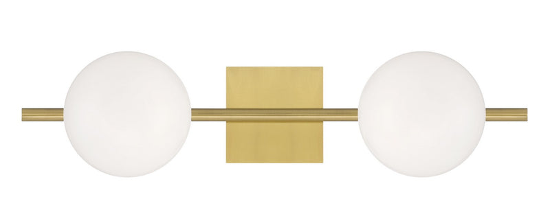 Norwell Lighting - 9682-SB-OP - Two Light Wall Sconce - Perch - Satin Brass