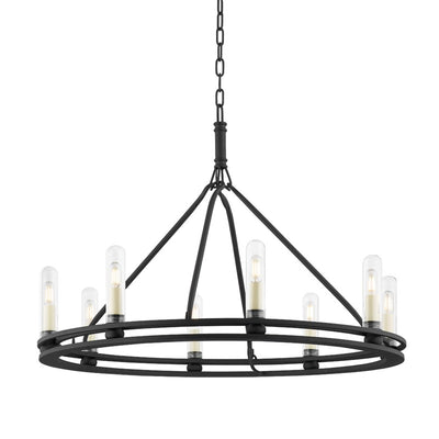 Troy Lighting - F6233-TBK - Eight Light Exterior Chandelier - Sutton - Textured Black