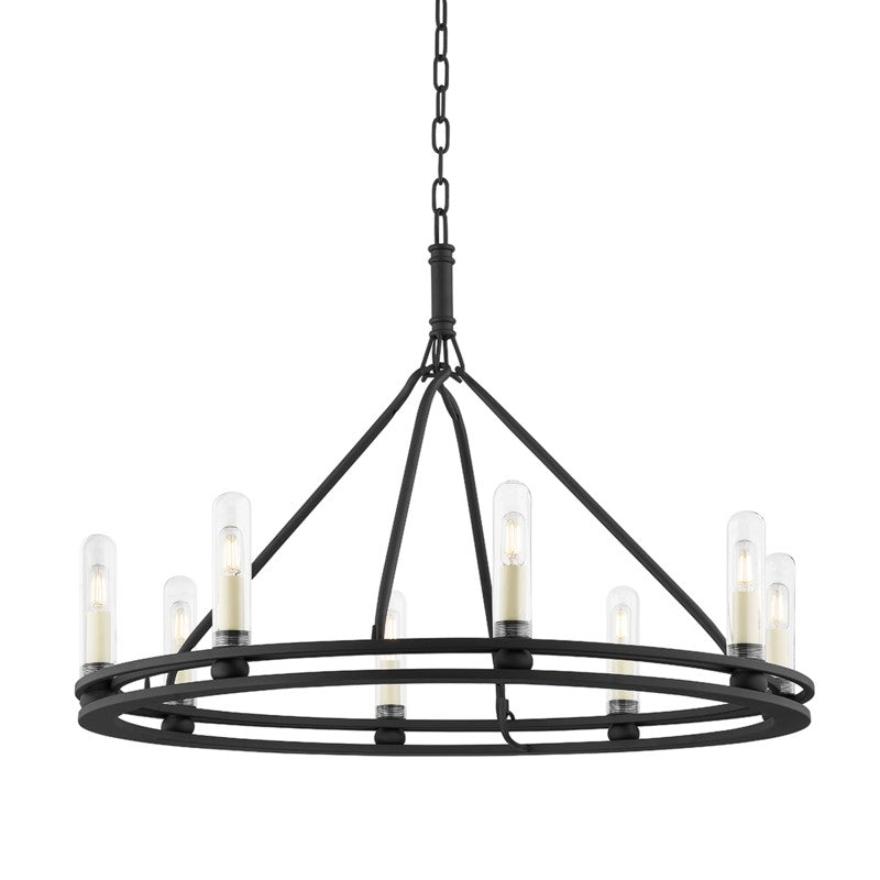 Troy Lighting - F6233-TBK - Eight Light Exterior Chandelier - Sutton - Textured Black
