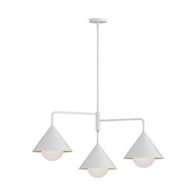 Alora - CH485245WHOP - Three Light Chandelier - Remy - White/Opal Glass