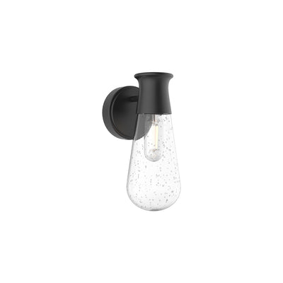 Alora - EW464001BKCB - One Light Outdoor Wall Lantern - Marcel - Black/Clear Bubble Glass