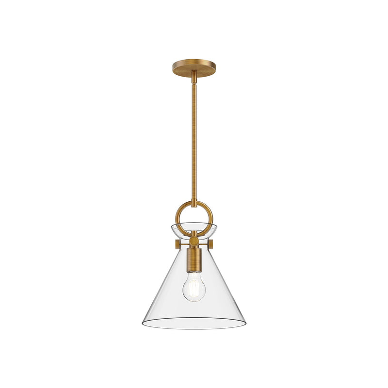 Alora - PD412511AGCL - One Light Pendant - Emerson - Aged Gold/Clear Glass