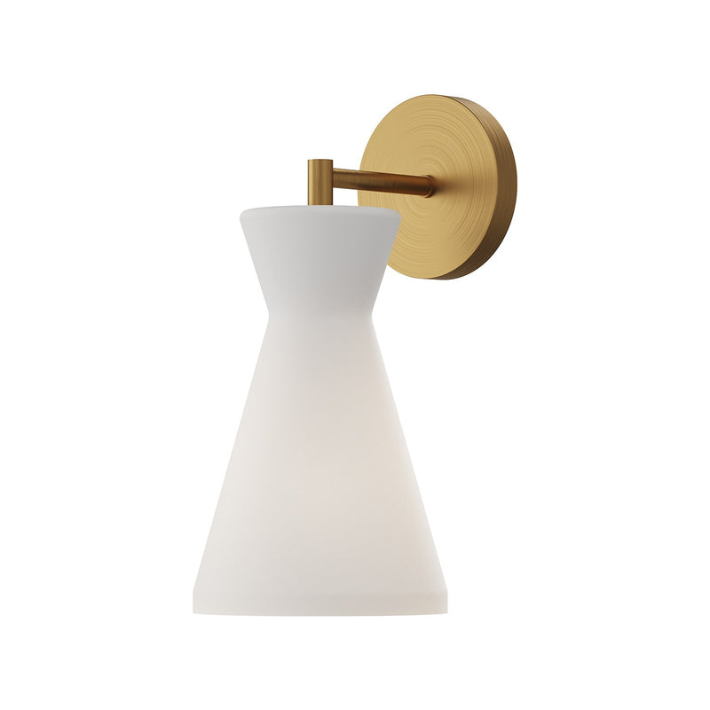 Alora - WV473706AGOP - One Light Wall Sconce - Betty - Aged Gold/Opal Glass