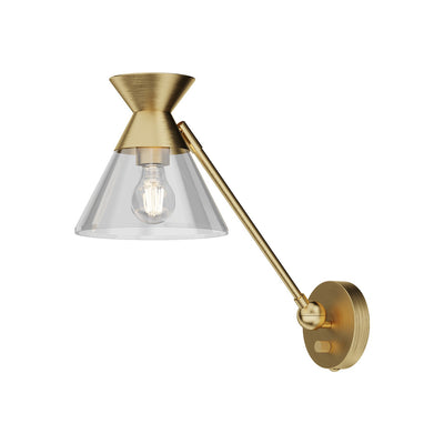 Alora - WV521008BGCL - One Light Wall Sconce - Mauer - Brushed Gold/Clear Glass