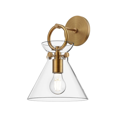 Alora - WV412509AGCL - One Light Wall Sconce - Emerson - Aged Gold/Clear Glass