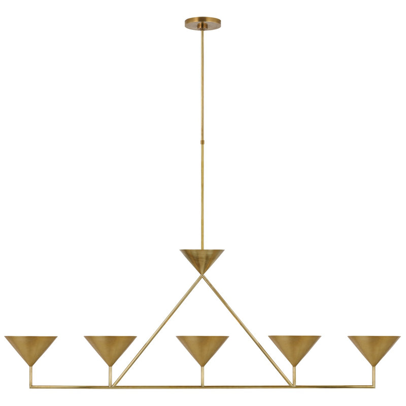Visual Comfort Signature - PCD 5216HAB - LED Linear Chandelier - Orsay - Hand-Rubbed Antique Brass
