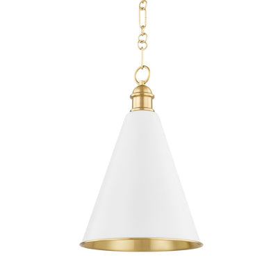 Mitzi - H761701A-AGB/SWH - One Light Pendant - Fenimore - Aged Brass