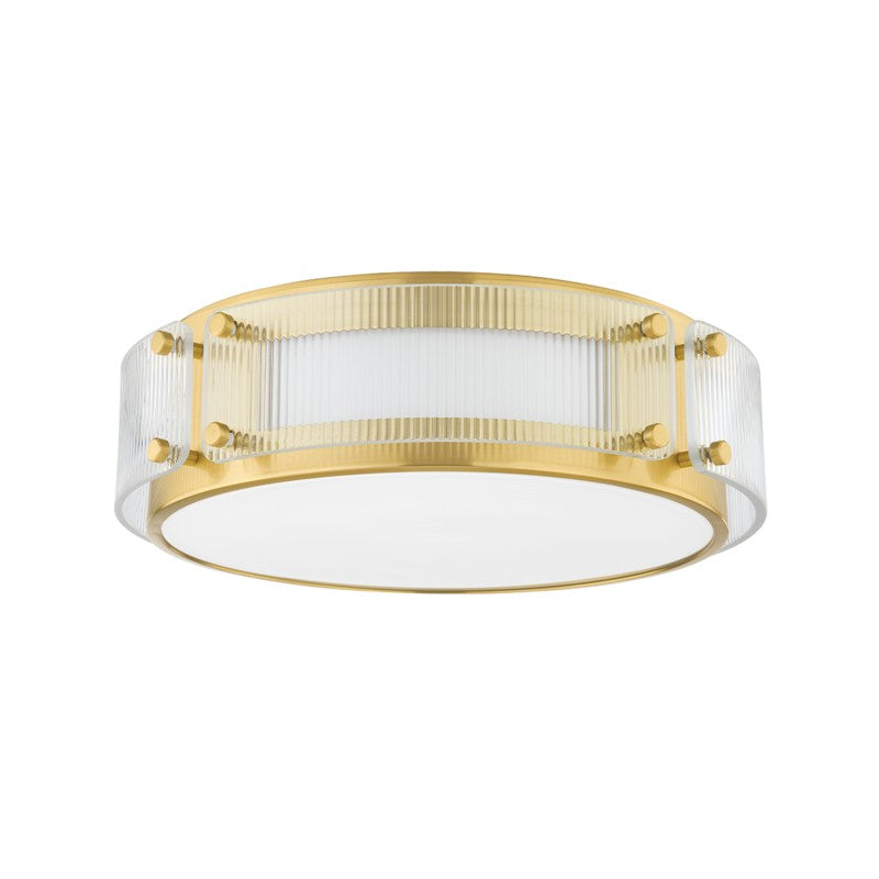 Hudson Valley - 4714-AGB - LED Flush Mount - Clifford - Aged Brass