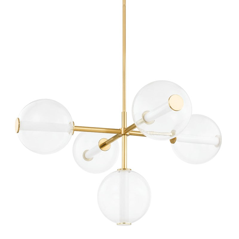 Hudson Valley - 5248-AGB - LED Chandelier - Richford - Aged Brass