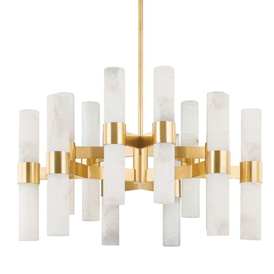 Hudson Valley - 8938-AGB - 24 Light Chandelier - Stowe - Aged Brass