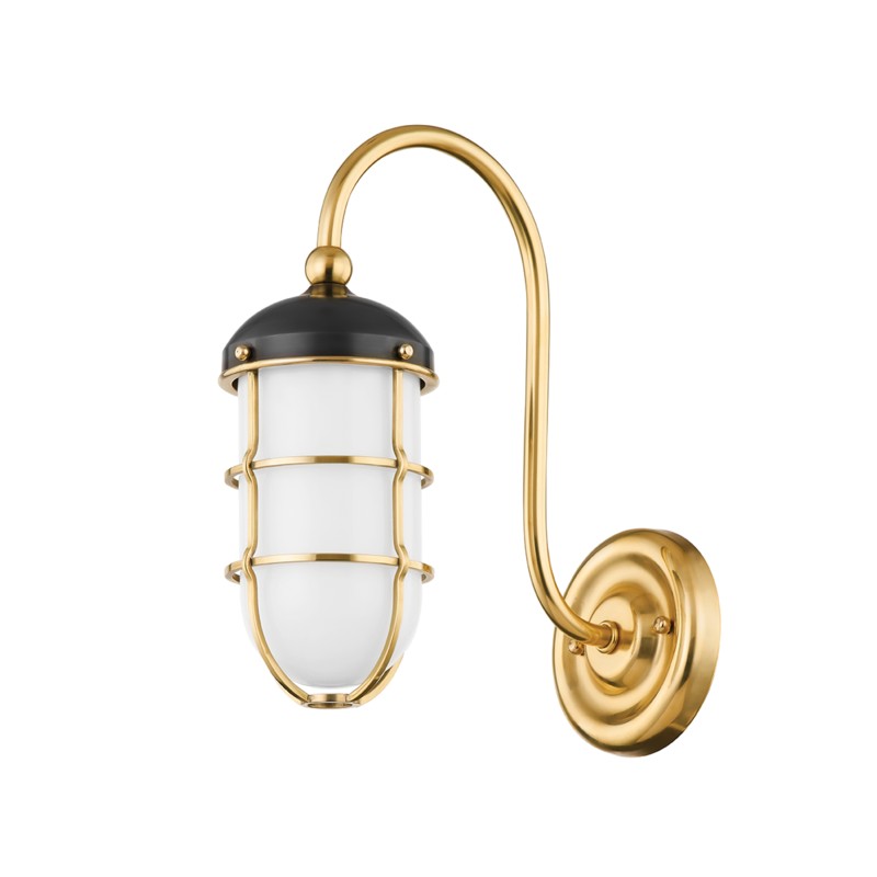 Hudson Valley - MDS1500-AGB/DB - One Light Wall Sconce - Holkham - Aged Brass